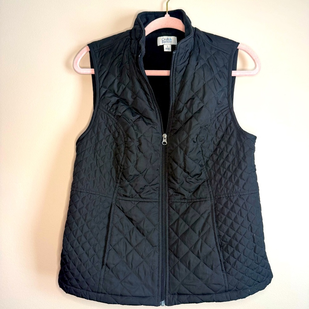 Croft & Barrow Woven Quilted Vest SZ/SM